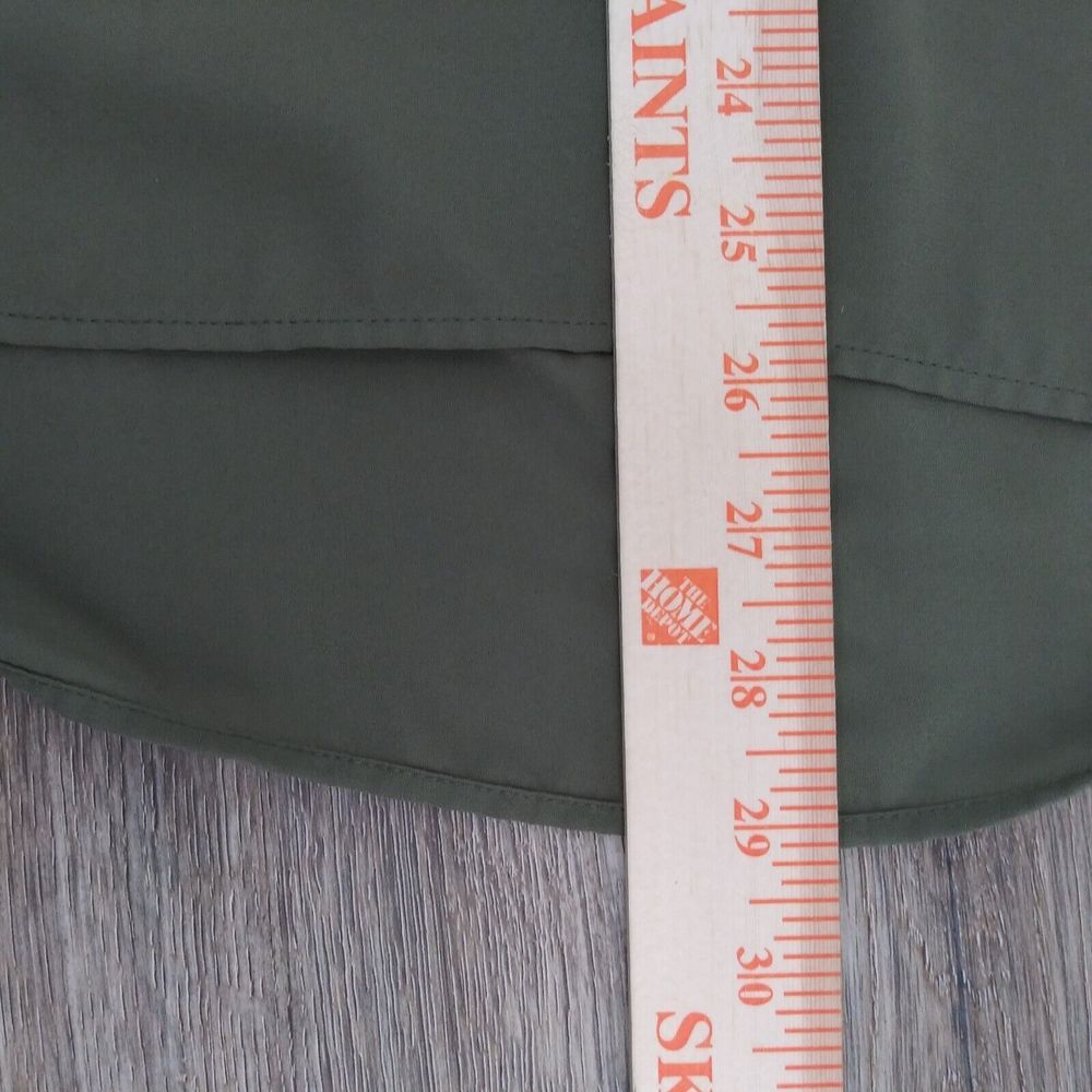 Black Rainn Shirt Women's Green Roll Tab Long Sleeve Button Up - Picture 5 of 8